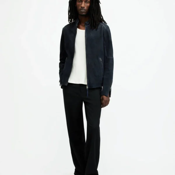 Cora Suede Snap Back Collar Jacket