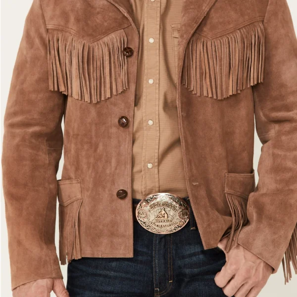 The Giant Fringe Men Suede Leather Jacket
